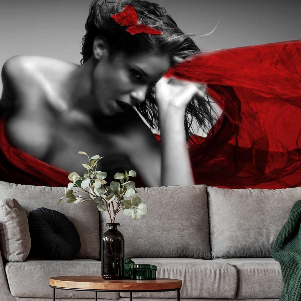 Tapeta z kobietą w sukience