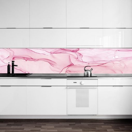 fototapeta kuchenna różowa abstrakcja