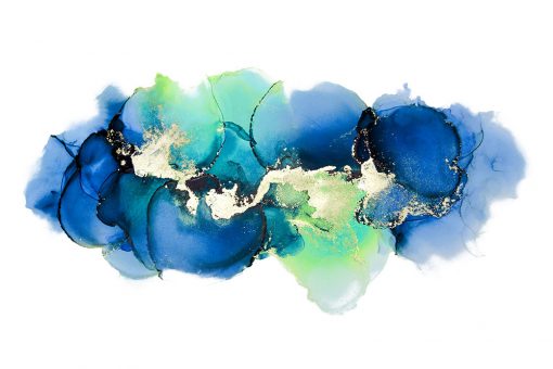 Abstrakcyjna tapeta z niebieskimi kleksami