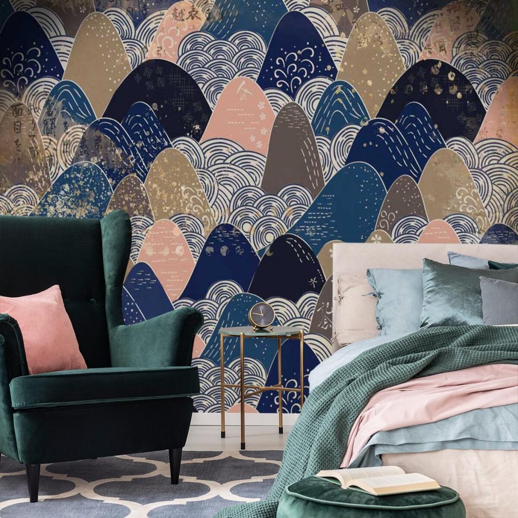 Fototapeta do sypialni - Japoński wzór