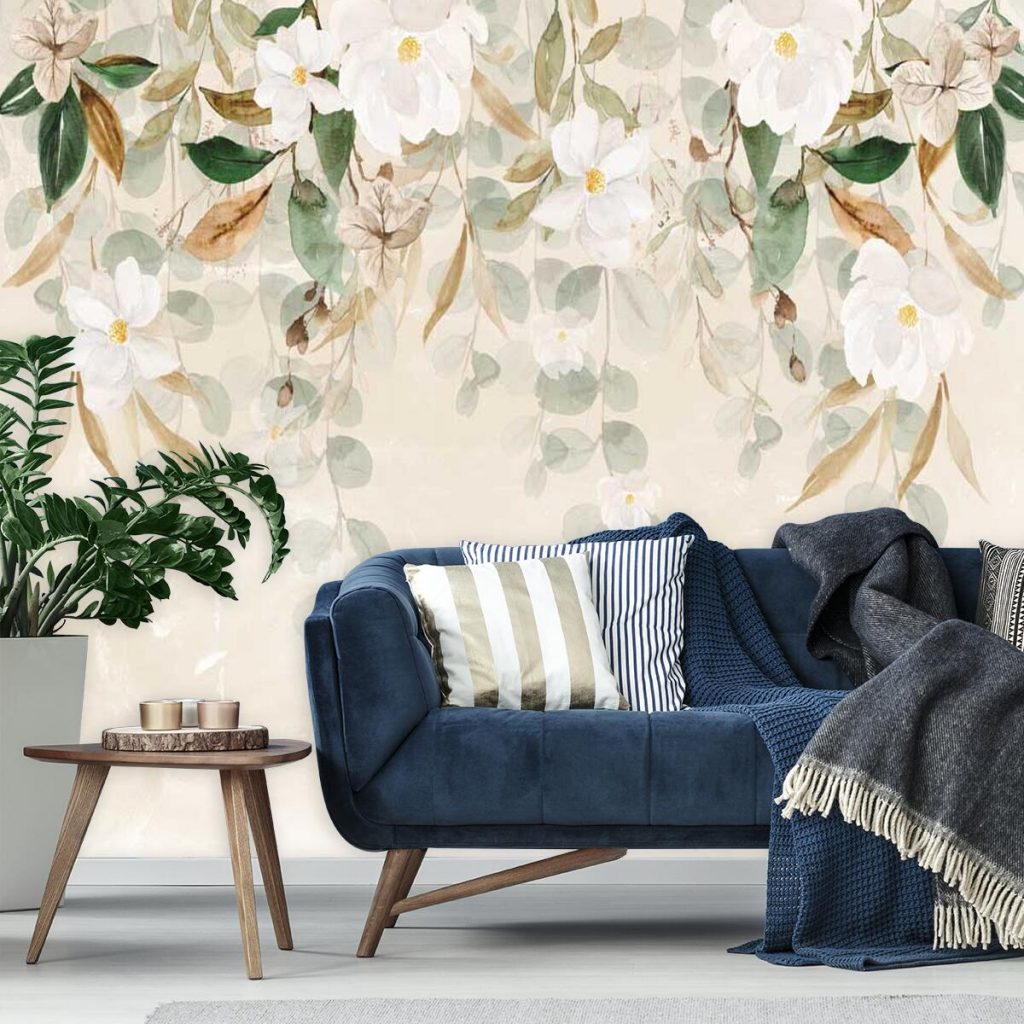 Fototapeta w białe kwiaty do pokoju