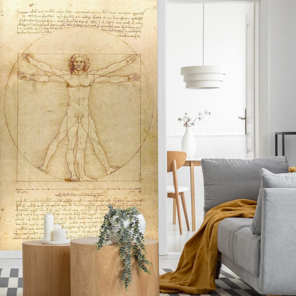 Fototapeta inspirowana Leonardo da Vinci do sypialni