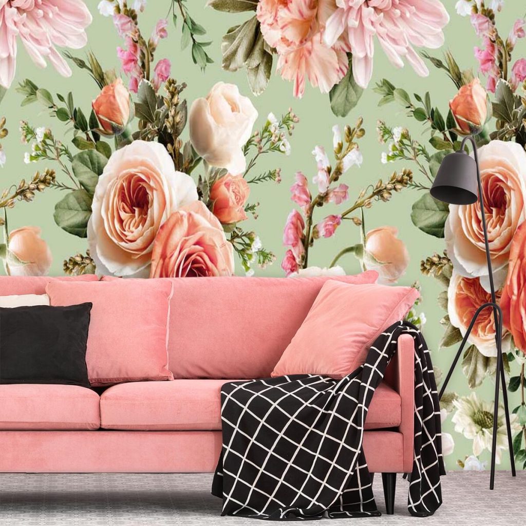 Fototapeta z letnimi kwiatami do salonu kosmetycznego