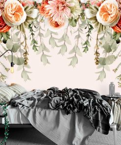 Kwieciste girlandy - Fototapeta botaniczna do sypialni