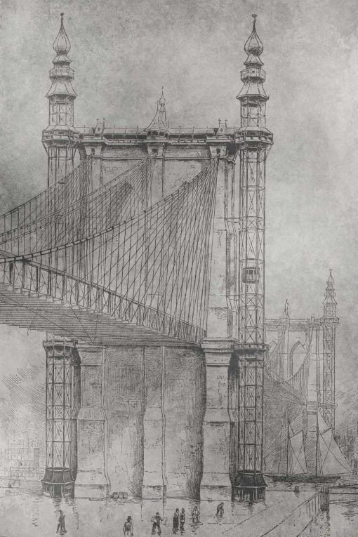 Fototapeta projekt mostu - rysunek