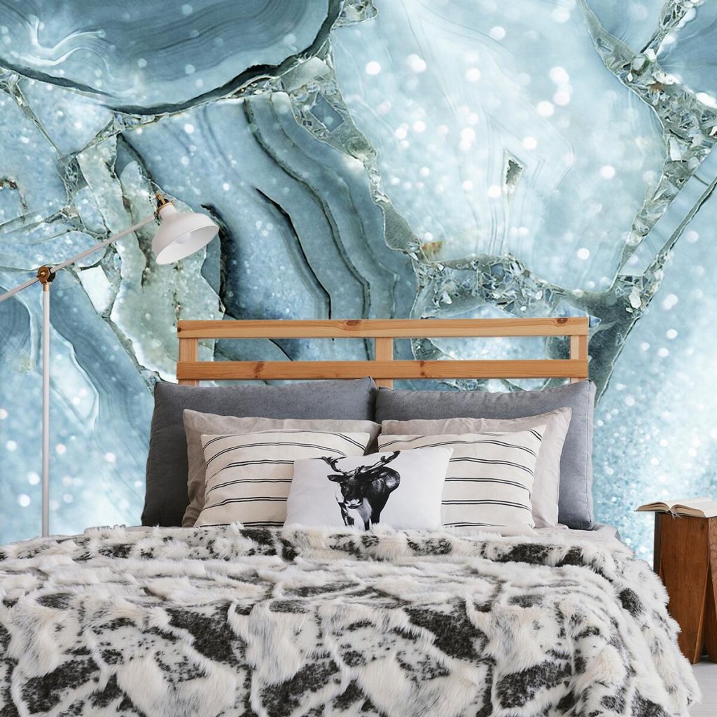 Fototapeta z niebieskim kryształem