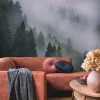 Fototapeta z drzewami i mgłą do dekoracji sypialni