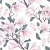Fototapeta z kwiatami magnolii w różowym kolorze