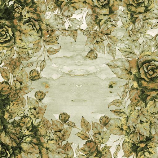 Fototapeta z różami w zielonej tonacji