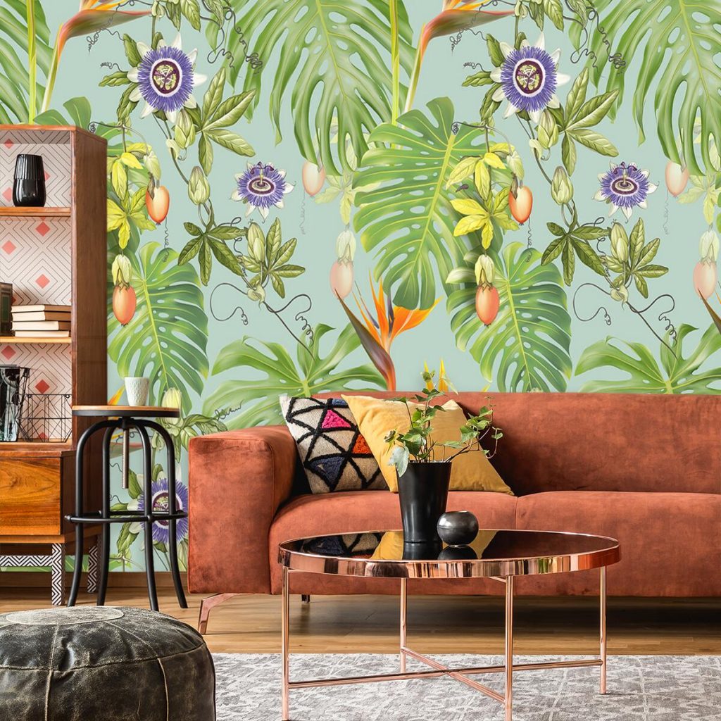 Tapeta z roślinami z dżunglii